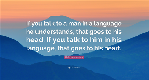 Nelson Mandela quote.   